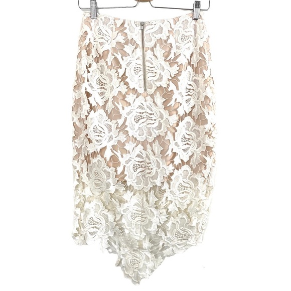 Keepsake Will Wait Lace Medium Skirt In Ivory White New Tag - Picture 11 of 13